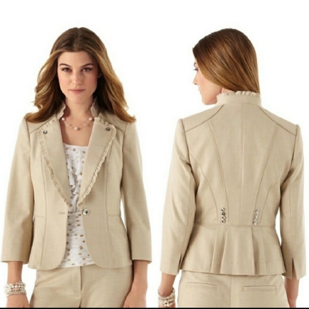 Beigh Size 12 White House Black Market Blazer